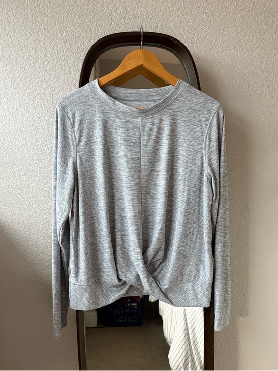 Old Navy Tops - Old Navy Active Heather Gray Go-Dry Long Sleeve Workout Shirt - XL